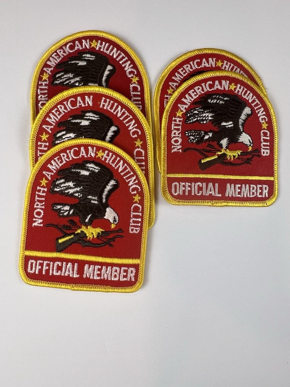 Vintage North American Hunting Club Patch Official Member (2 Types 5 Patches)